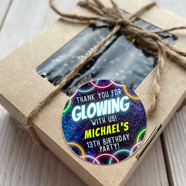 Sticker Rond Merci pour Gluter avec nous Glow in the Dark (Créateur téléchargé)