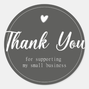 Sticker Rond Merci Pour Le Soutien À Ma Petite Entreprise