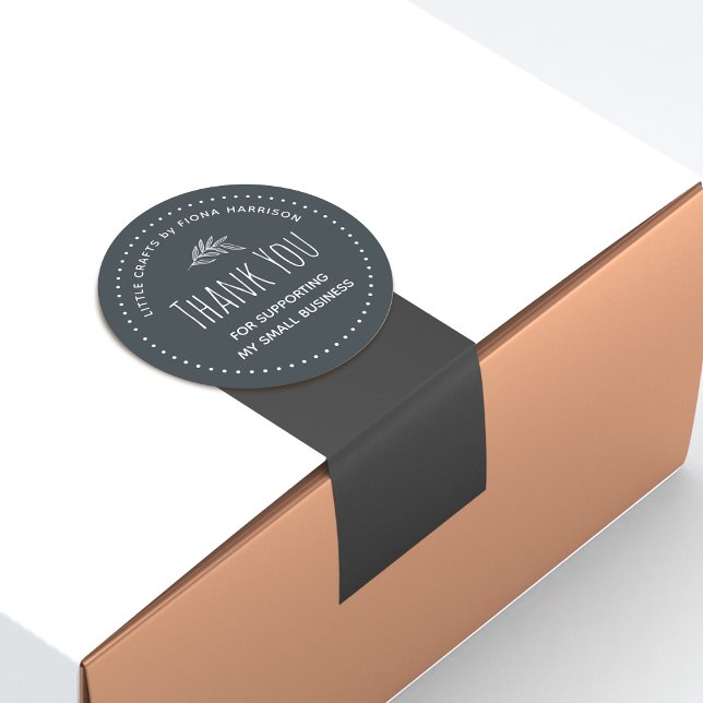 Sticker Rond Merci Pour Le Soutien À Ma Petite Entreprise (Thank You For Supporting My Small Business Classic Round Sticker)