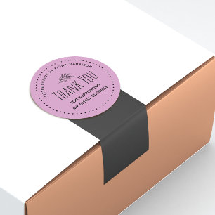 Sticker Rond Merci Pour Le Soutien À Ma Petite Entreprise