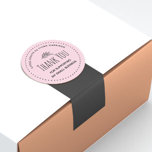 Sticker Rond Merci Pour Le Soutien À Ma Petite Entreprise