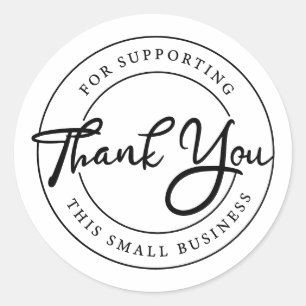 Sticker Rond Merci pour le soutien aux petites entreprises