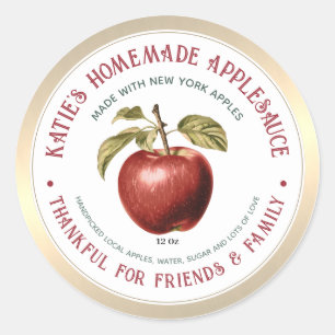 Sticker Rond Merci pour les amis et la famille applesauce maiso