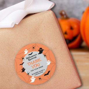 Sticker Rond Merci pour les vibrations effrayantes d'Halloween