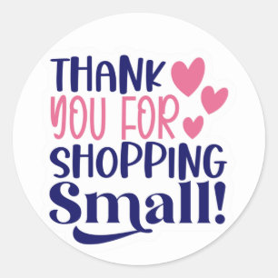 Sticker Rond Merci Pour Shopping Petite