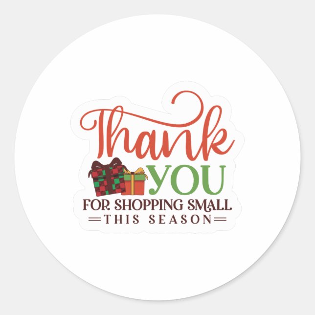 Sticker Rond Merci pour Shopping Small (Devant)