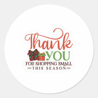 Sticker Rond Merci pour Shopping Small