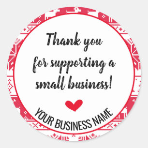 Sticker Rond Merci pour soutenir les petites entreprises