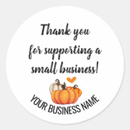 Sticker Rond Merci pour soutenir les petites entreprises