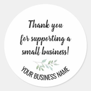 Sticker Rond Merci pour soutenir les petites entreprises