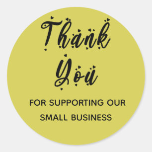 Sticker Rond Merci pour soutenir ma petite entreprise