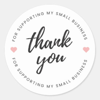 Sticker Rond Merci pour soutenir ma petite entreprise
