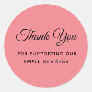 Sticker Rond Merci pour soutenir ma petite entreprise classique