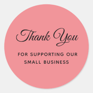 Sticker Rond Merci pour soutenir ma petite entreprise classique