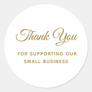 Sticker Rond Merci pour soutenir ma petite entreprise classique