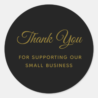 Sticker Rond Merci pour soutenir ma petite entreprise classique