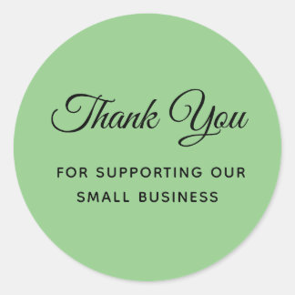 Sticker Rond Merci pour soutenir ma petite entreprise classique