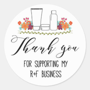 Sticker Rond Merci pour soutenir mes affaires de rf