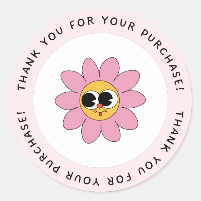 Sticker Rond Merci pour vos achats Fournitures d'entreprise (Devant)