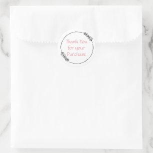 Sticker Rond Merci pour votre achat