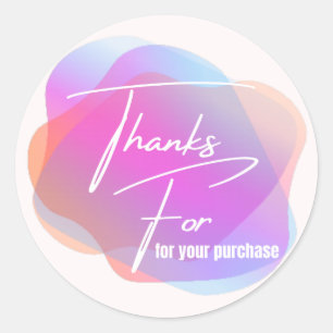 Sticker Rond Merci pour votre achat
