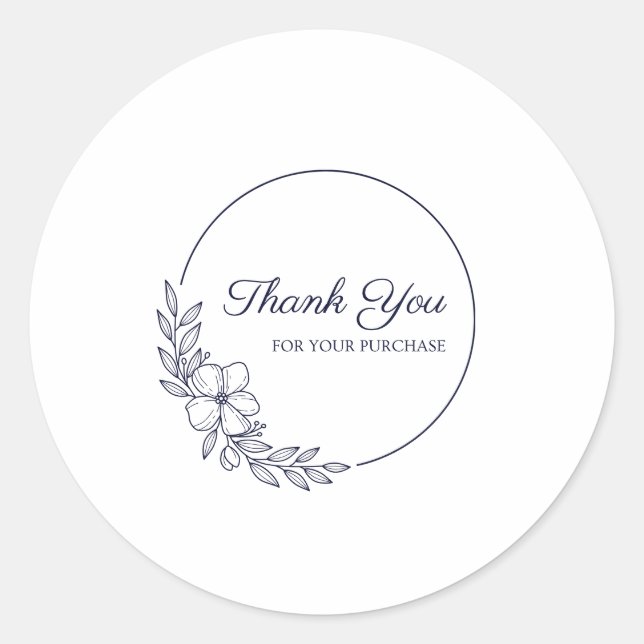 Sticker Rond Merci pour votre achat (Devant)