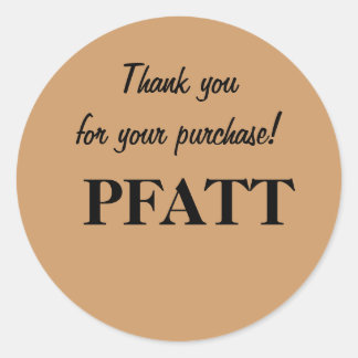 Sticker Rond Merci pour votre achat!, PFATT