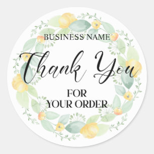 Sticker Rond Merci Pour Votre Commande