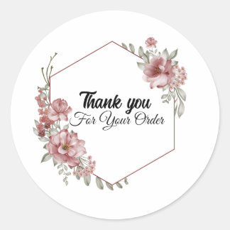 Sticker Rond Merci pour votre commande