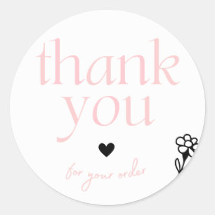 Sticker Rond Merci Pour Votre Commande Simple