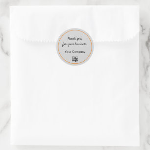 Sticker Rond Merci Pour Votre Entreprise Logo