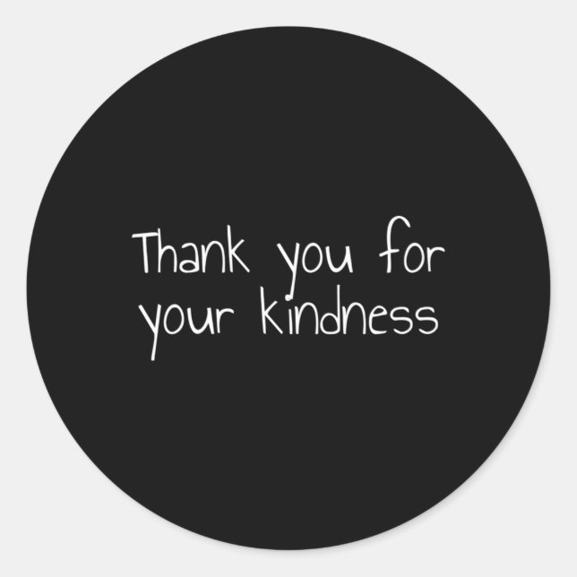 Sticker Rond Merci Pour Votre Sincérité (Devant)