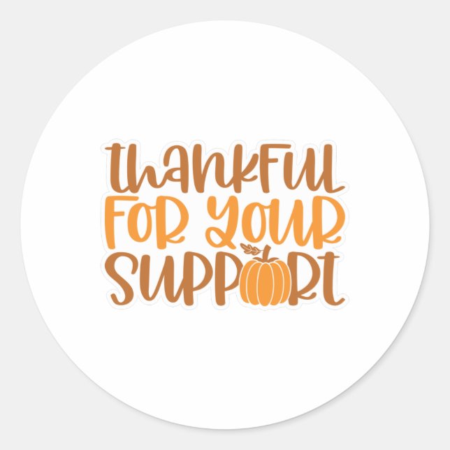 Sticker Rond Merci pour votre soutien (Devant)