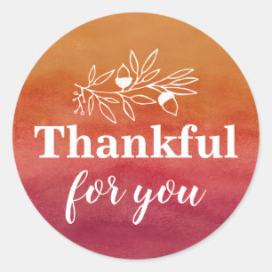 Sticker Rond Merci Pour Vous Parti Engagement Mariage de automn