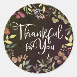 Sticker Rond Merci Pour Vous - Thanksgiving