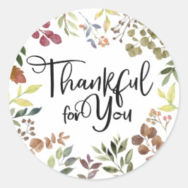 Sticker Rond Merci Pour Vous - Thanksgiving
