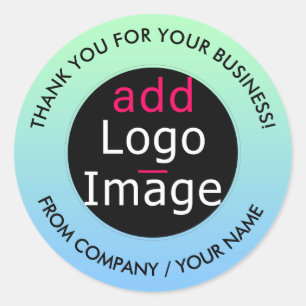 Sticker Rond Merci professionnel élégant Dégradé personnalisé
