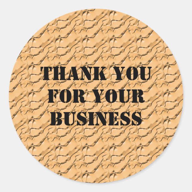 Sticker Rond Merci professionnel pour votre entreprise (Devant)
