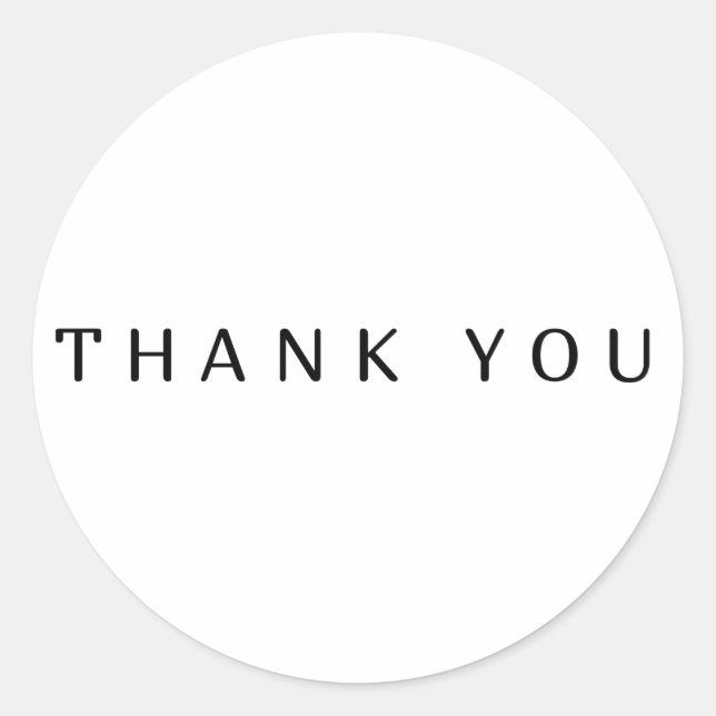 Sticker Rond Merci simple (Devant)