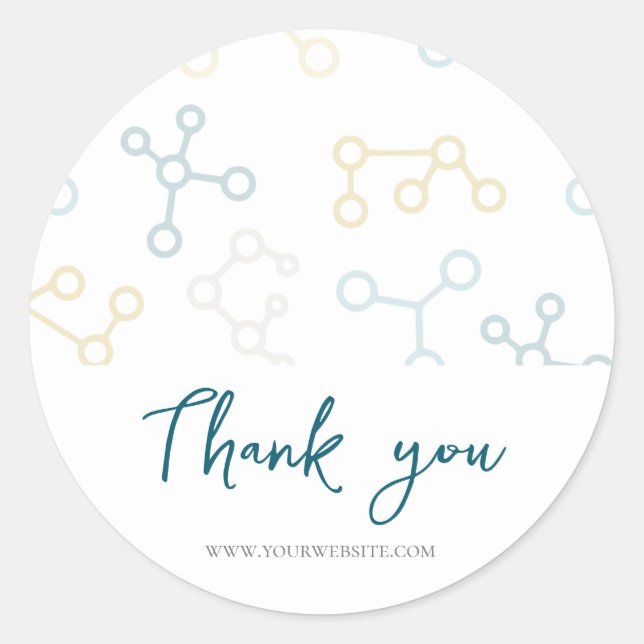 Sticker Rond Merci Site Web Professionnel Sciences Business (Devant)
