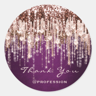 Sticker Rond Merci Small Business Drivers Rose Drivers Purple