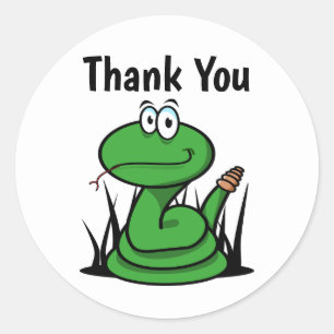 Sticker Rond Merci Snake Classique
