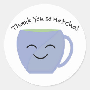 Sticker Rond Merci So Matcha