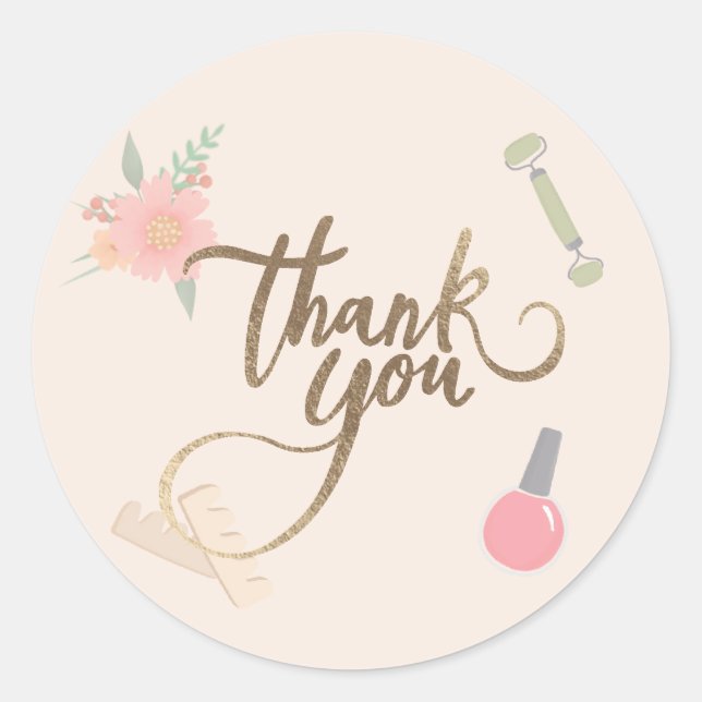 Sticker Rond Merci spa (Devant)