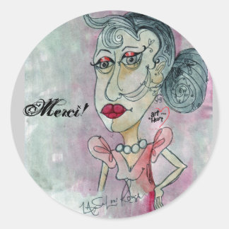 Sticker Rond Merci ! Sticker_Lady No 3