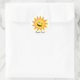 Sticker Rond Merci Sunshine Design