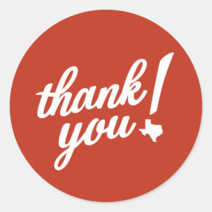 Sticker Rond Merci Texas Style!