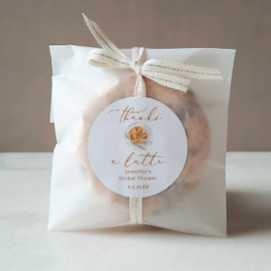 Sticker Rond Merci une douche nuptiale latte