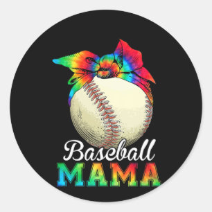 Sticker Rond Mère Baseball Mama Anniversaire