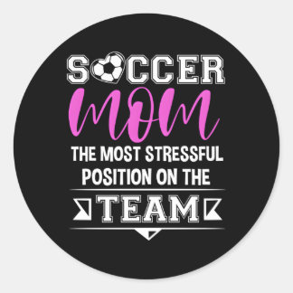 Sticker Rond Mère de football Gameday Soccer Maman